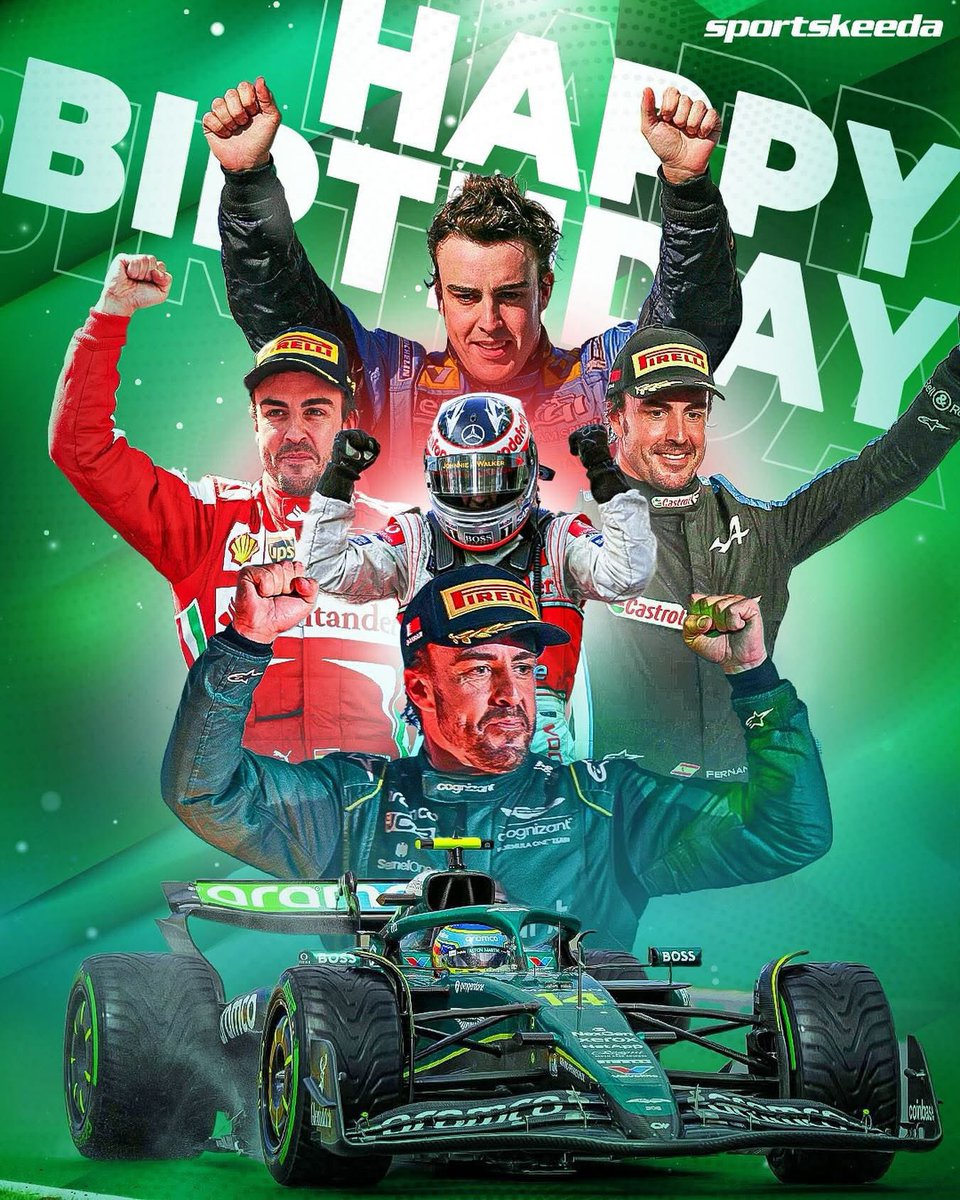 SKPitStop's tweet photo. 🏆 2× World Champion
🍾 32 Wins
🥇 22 Poles
🏁 106 Podiums

Happy 45th birthday to Fernando Alonso — one of Formula 1’s all-time greats! 🥳

#F1 #FernandoAlonso https://t.co/772PgUrZtZ