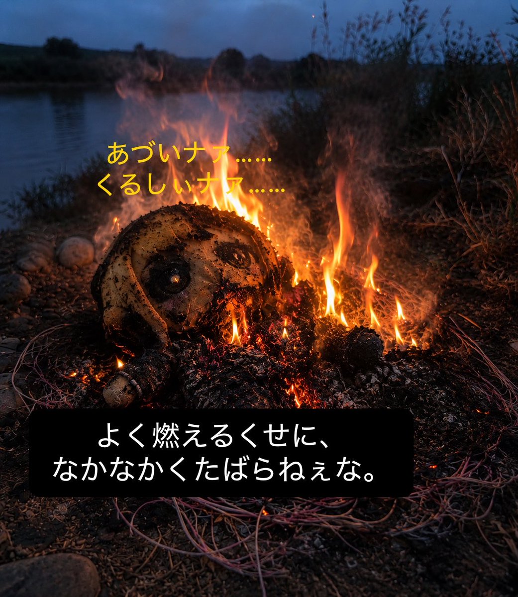 zgtit's tweet photo. まだ息があるかもしれないから
消し炭にしてとどめを刺そう‼︎ https://t.co/1nJPbntk6F