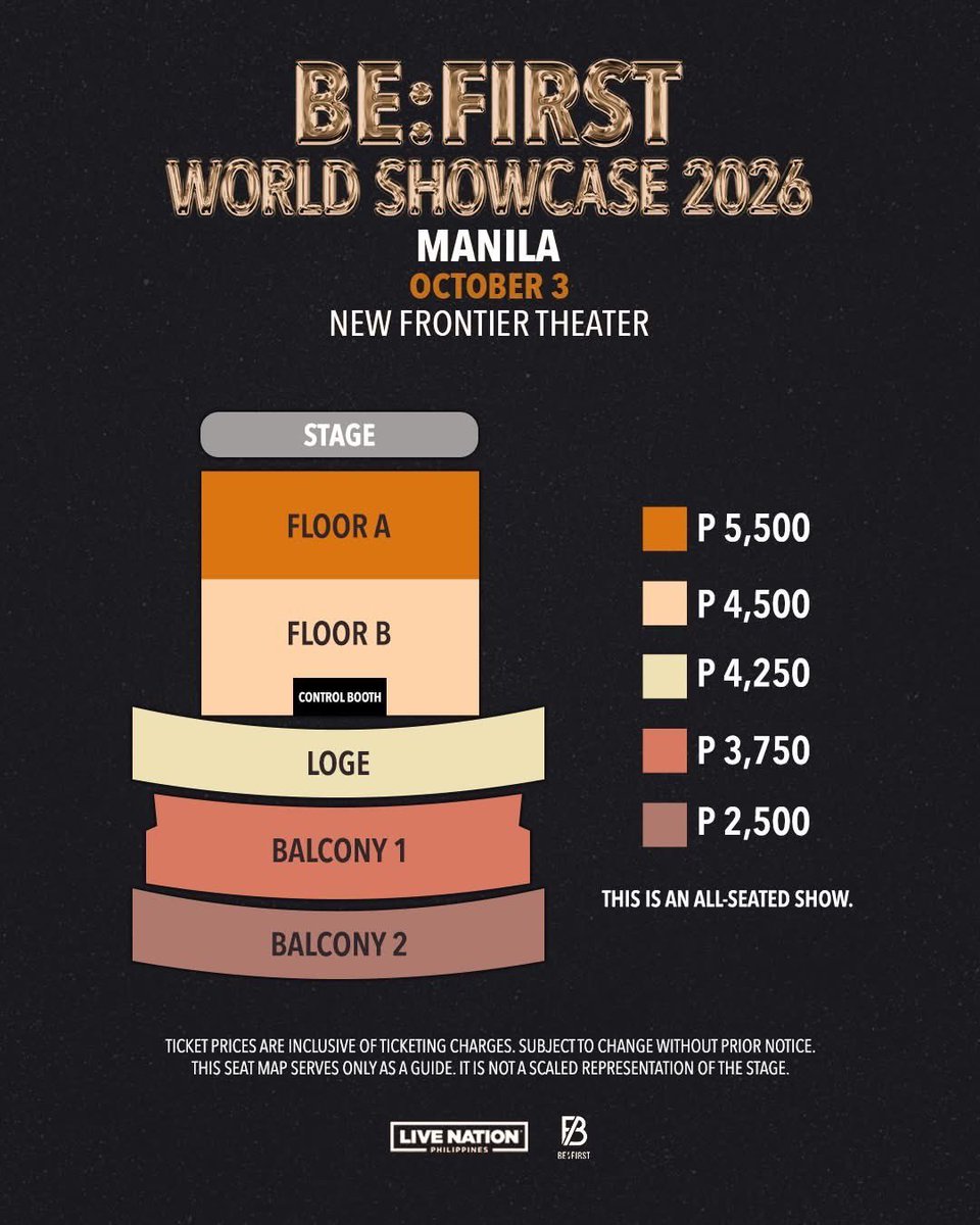 M_AMC1001's tweet photo. BE:FIRST

WORLD SHOWCASE 2026 103 
マニラ公演
📍New Frontier Theater チケット代行

【譲】 Floor A 主催者枠 VIP Package 
              センター 3列以内  2枚

【求】 DMまでお問い合わせください。

ビファ マニラ https://t.co/LqhcMt1pLP
