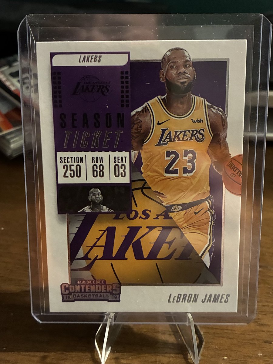 BigKatCard's tweet photo. 2018-19 LeBron James Panini Contenders Season Los Angeles Lakers IP Auto Card $10 https://t.co/B90cQu3s7f