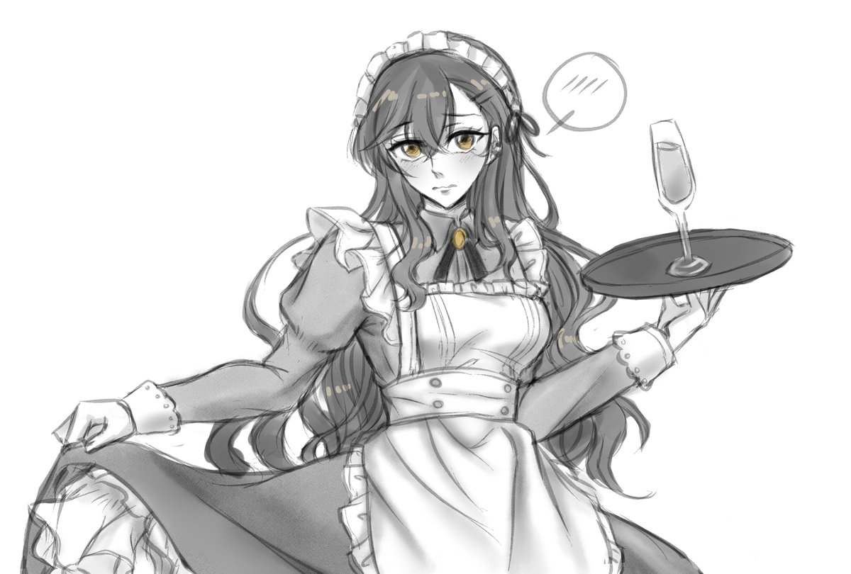 teashiiro's tweet photo. my doodle for a maid prompt challenge! this is my baby, willow. shes an awkward tsun but has a pure heart

#teasoc #oc #originalcharacter #maid #anime #manga #doodle #originalart https://t.co/s2SrLqgs6M