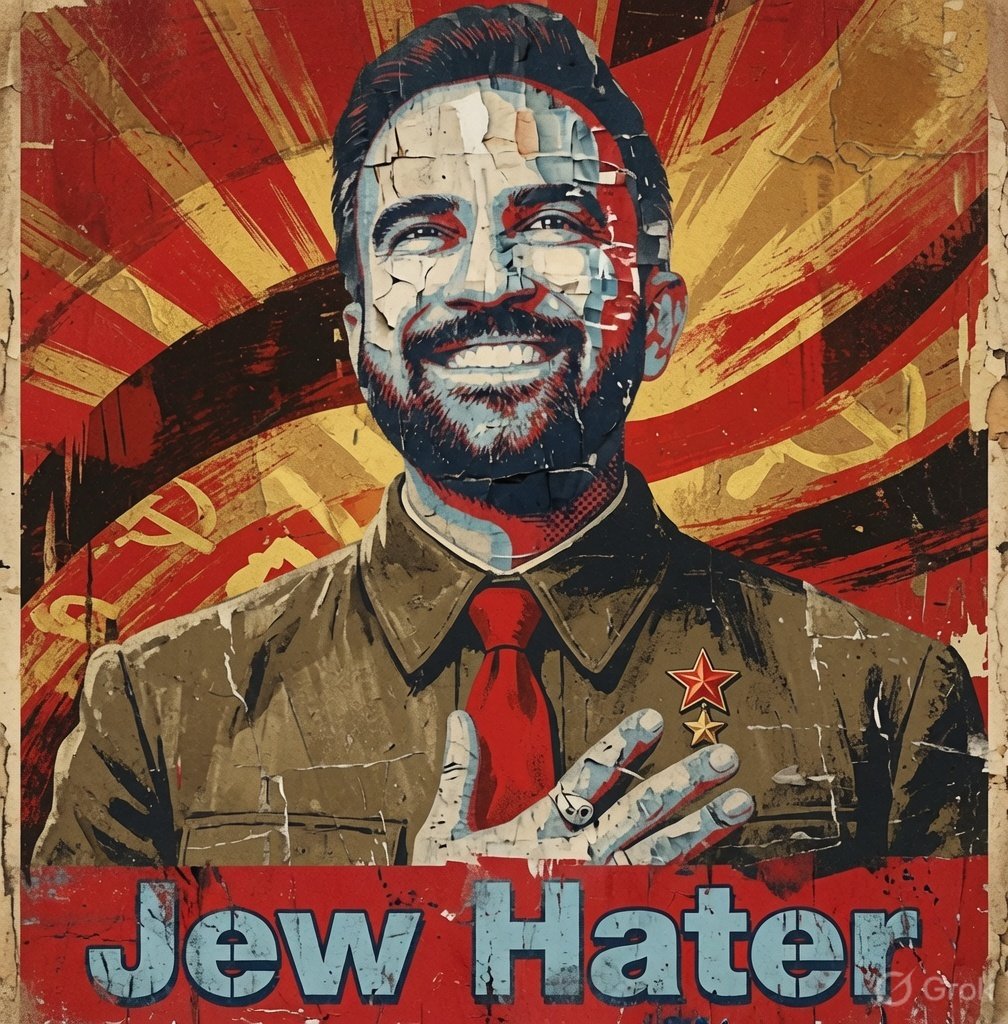 GroyperXX's tweet photo. @bennyjohnson How did people actually vote for this anti semitic communist? https://t.co/y6nPPxz12F