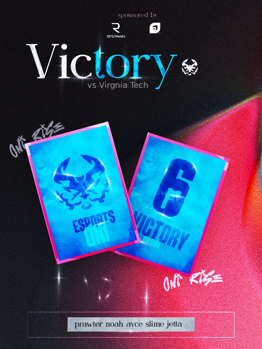 Oni_GGs's tweet photo. THE HOKIES NEVER STOOD A CHANCE. 

WE TAKE THE SERIES 2-0 AGAINST @hokiesports 

ANOTHER DOMINANT PERFORMANCE.

WINNING 2-0 OVERALL!

🔵 @Prawter
⚪ @PhDSlime
🔵 @JettaR6S
⚪ @OPENoah
🔵 @aycexd 

#OniWin | #OniRise https://t.co/qLV71uL0JO