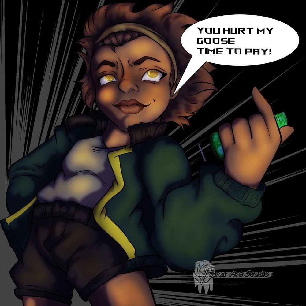 floresartstudio's tweet photo. Artfight #8 attack! This one's for AmaDerrp’s and their OC Tilly. I mixed up my approach and experimented with new tools and materials for this piece. 
#Artfight2026 #ClipStudioPaint #TeamMystery https://t.co/ZmKU6B9CPw