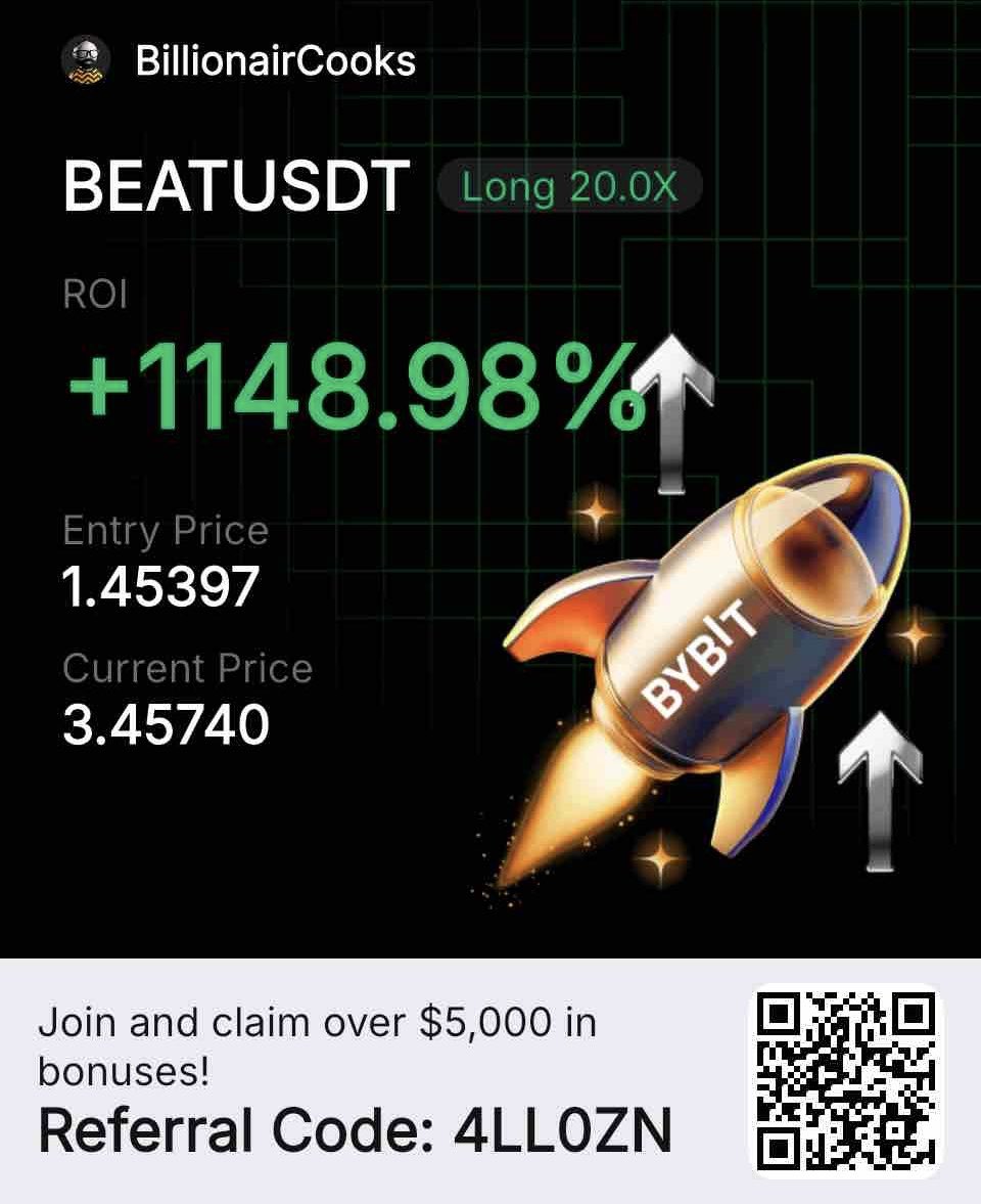 billionair_Sam's tweet photo. $BEAT+ made 1150%

Should I close my position 

#crypto https://t.co/rOPppA0sji