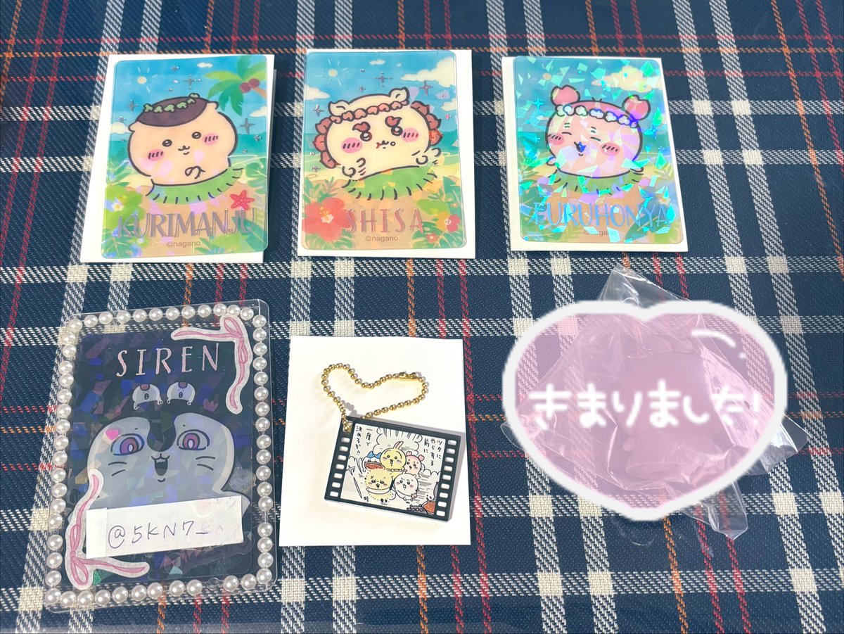 5KN7_'s tweet photo. @VV 【交換】ちいかわ 映画 キラキラ クリアカード あの時の思い出アクリルチャーム ミニソフビ

譲￤クリカ くりまんじゅう シーサー 古本屋
　　チャーム ツタにやられる前に 一度で決めるぞ!! ヤーッ

求￤クリカ うさぎ決まり次第モモンガ
　　チャーム また今度ねッ!!

郵送、纏めての方優先⟡.· https://t.co/OG9waxxgtK