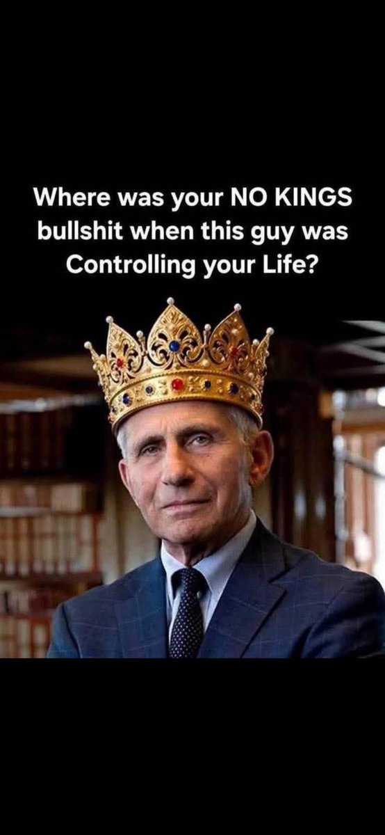 FullyEngaged717's tweet photo. Where were the “no kings” protesters 6 years ago? 

The egregious violations of our God-given, constitutionally-protected rights by the sadistic NWO cabal and their minions like Fauci, was nothing short of an oligarchical attempt to destroy our freedom of autonomy, to force their mRNA gene modification blood-clotting, immune-system-destroying depopulation injections into the arms of every American. 

Funny enough, all they did was succeed in poisoning the lemmings who were already willing to roll over legs up, and let the Marxist fascist satanic Deep State take away their firearms, freedom, their property, and their children. 

Now what will be left is we who are strong - morally and physically, and intelligent enough to help destroy the Deep State and the Committee of 300.