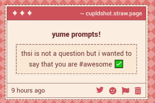 LUVCUPlD's tweet photo. ☎️ — admin gimmicks

WAHHH THANK YOU!!! THAT'S SO SWEET!! and also don't worry anon! ask any questions u have ok? https://t.co/CiDdQrc9ZR