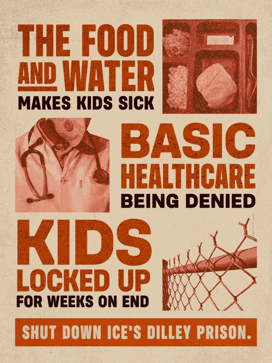 RepGraceMeng's tweet photo. Under Trump, ICE has become abusive. Children are being locked away and traumatized at the Dilley Trailer Prison. They have done nothing wrong.
 They’re being fed food and water that makes them sick. When they need medical care, it’s often denied. They can’t go to proper school. No child should have to suffer like this.
 It’s time for Trump to #ShutDownDilley and free the children.