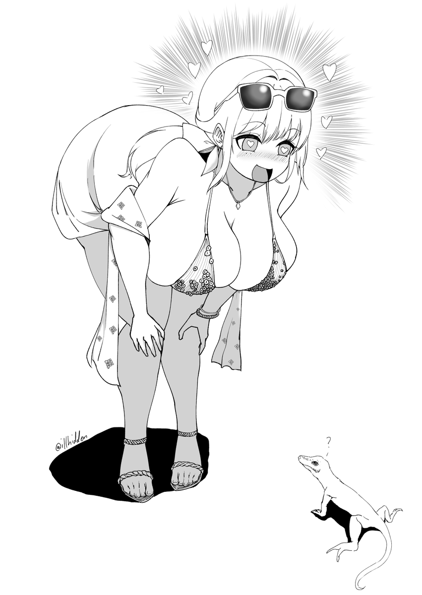 illhidden's tweet photo. Tia (Sea Lizzie) 

Find someone who looks at you like she does at reptiles
#NIKKE #NIKKEfanart https://t.co/9np6ls21lV