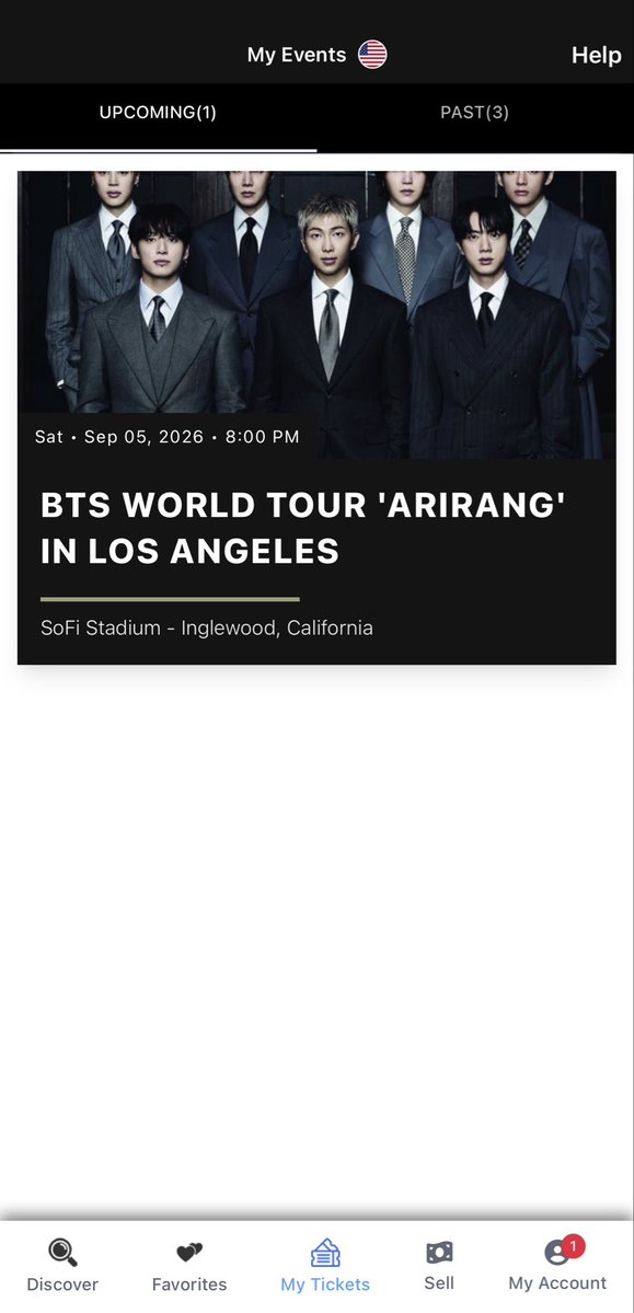 natalielove0's tweet photo. 3 BTS Tickets For September 05, Sat At

Venue: SoFi Stadium - Inglewood, CA

Sat, Sep 05, 8:00 PM 

I have 3 tickets available and the price is negotiable

Happy to provide a screen recording

Serious buyers only Proof will be shared via DM

DM me  if you’re interested 😭🫶 https://t.co/FrpGiaKIGM