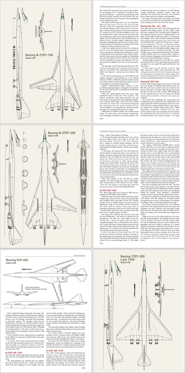 UnwantedBlog's tweet photo. If you don't have my book on the early development of the SST in the United States... what are you even doing with your life?

Covers designs from just after WWII up to the cancellation of the Boeing 2707-300. Pages below show the 2707 configurations.

https://t.co/t5PU9ToTuX https://t.co/v3pcJdFcP7