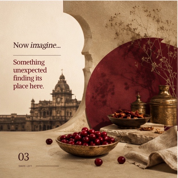 NutriCastleIND's tweet photo. What happens when a fruit takes a trip to the City of Spice? 🌶️🍒 
A bold new chapter is about to begin, inspired by one of India’s most iconic cities. 
#ComingSoon #GrandReveal #NutriCastle #InspiredByIndia #Kolhapur #Cranberry https://t.co/4fGPqcNFS4