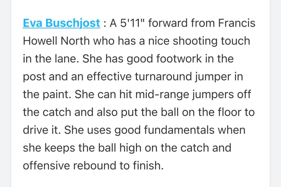 EvaB_2029's tweet photo. Thanks for the awesome write up! @PGHMissouri @PheeElite @Coach_Brent24 @FHN_GirlsBBall https://t.co/ZoUPl7AF6E