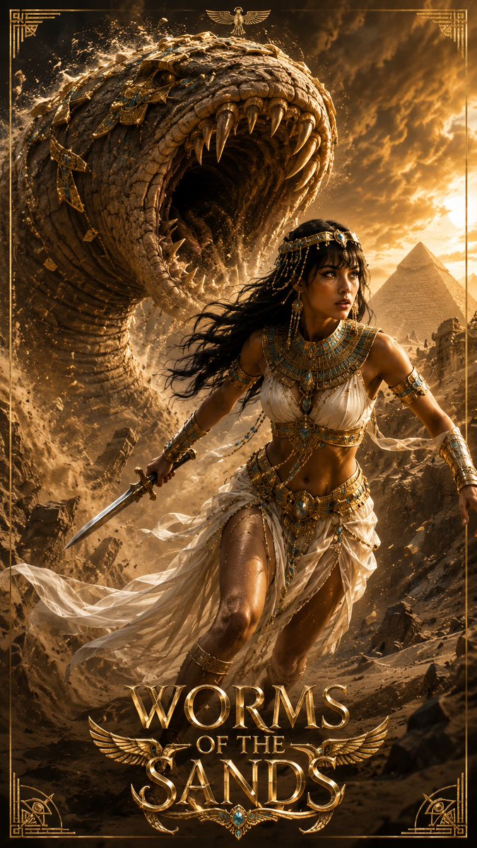 Its_nialim's tweet photo. 𝐖𝐎𝐑𝐌𝐒 𝐎𝐅 𝐓𝐇𝐄 𝐒𝐀𝐍𝐃𝐒

“When the sands awaken, only the fearless survive.”

Powered by @YouArtStudio

#DesertChaos #CinematicVibes #EpicFantasy #AIArtMagic #YouArt

Thankyou @Mayz1169 https://t.co/1oz6CRDjWb