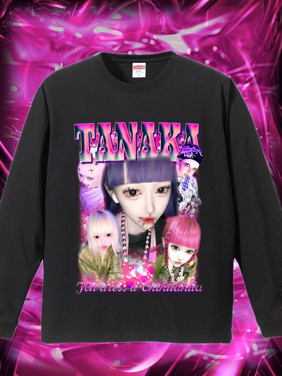 dasaiT_shirt's tweet photo. 🩷TANAKA
地球日本からカリスマモデルの"TANAKA"がダサTに初登場！！お前チワワに服着せる1枚です。

Color : White&amp;Black
Price : ¥6,600〜
Material : COTTON 
Size : S〜3XL

THANK YOU ! SOLD OUT !!
こちらの商品は全サイズ完売となりました。

#ダサT
#ダサいTシャツ屋さん 
#雑コラ https://t.co/EQIMeuX4k7