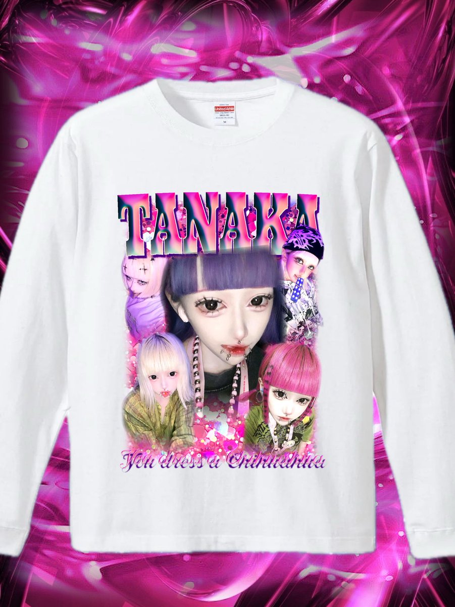 dasaiT_shirt's tweet photo. 🩷TANAKA
地球日本からカリスマモデルの"TANAKA"がダサTに初登場！！お前チワワに服着せる1枚です。

Color : White&amp;Black
Price : ¥6,600〜
Material : COTTON 
Size : S〜3XL

THANK YOU ! SOLD OUT !!
こちらの商品は全サイズ完売となりました。

#ダサT
#ダサいTシャツ屋さん 
#雑コラ https://t.co/EQIMeuX4k7