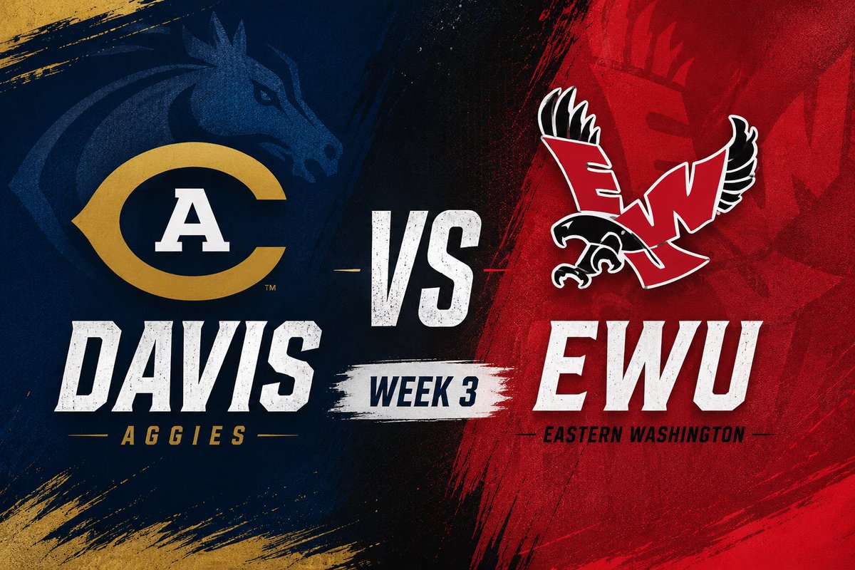 FCSFootball27's tweet photo. 🚨 WEEK 3 SHOWDOWN 🚨 UC Davis vs. Eastern Washington

https://t.co/1tVzF6Ltjz

#cfb27 #ncaa27 #fcs https://t.co/oGpeOeKfkM