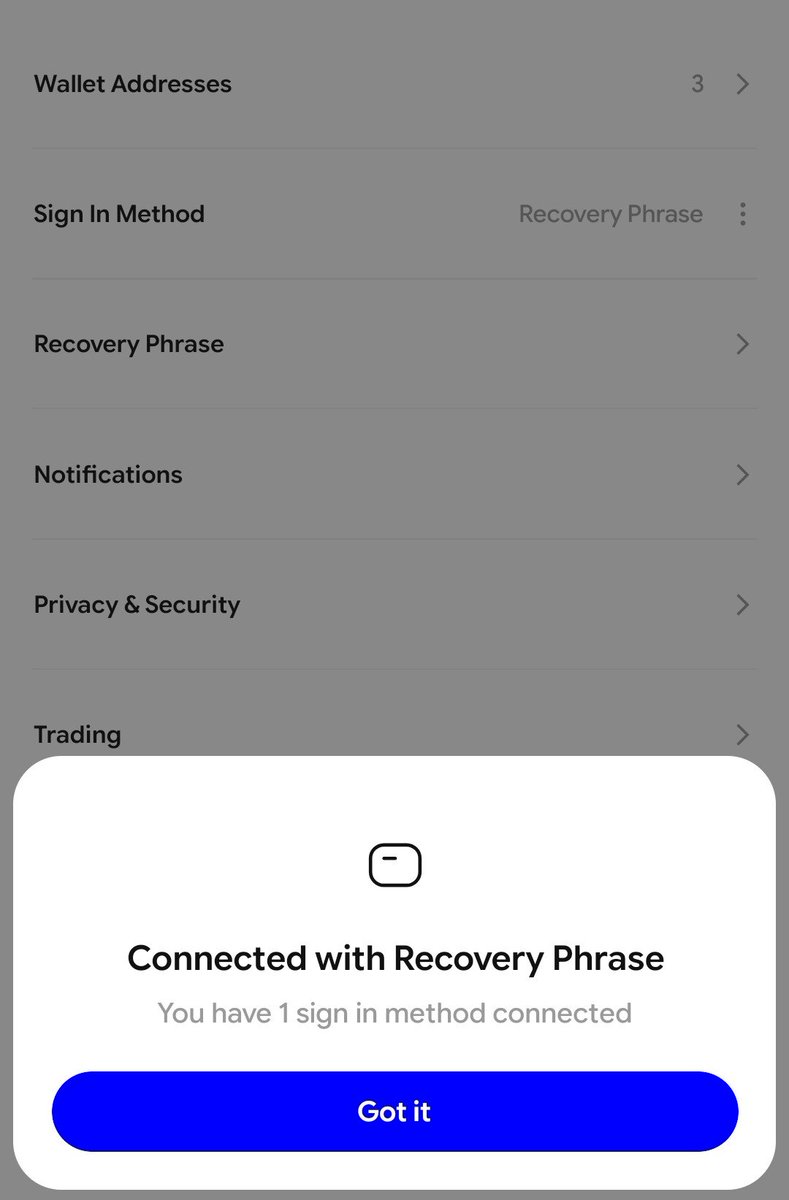 CryptoChakma's tweet photo. I created my $Base App wallet using a recovery phrase, but I can't find a way to log in on the web with my seed phrase or add a sign-in method to my existing wallet.

Is there a way to import the wallet or link an email/social login after it's already been created?

I would really appreciate your thoughts on this. If you've experienced the same issue or know a solution, your advice would be very helpful.