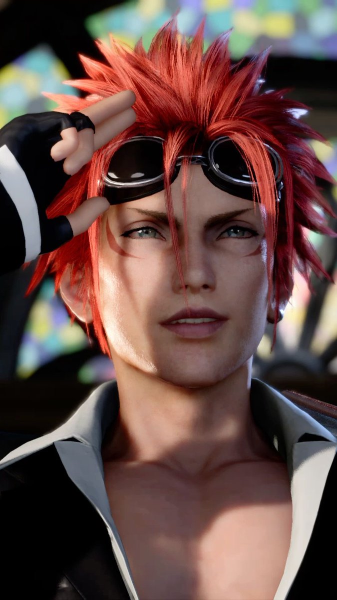 yoeeism's tweet photo. he’s sooooo reno from final fantasy 7 https://t.co/DiclByLyS2