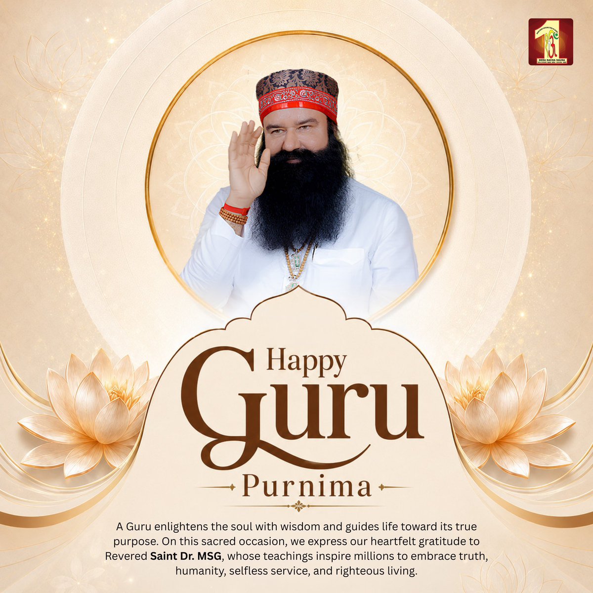 naina9908's tweet photo. Happy #GuruPurnima Guru Saint Gurmeet Ram Rahim Ji. You have saved us from evil by telling us the method of meditation, you have given us a new path in life. Thank you very much Guru Ji for always taking care of us &amp; giving us love always
#GuruPurnima2026
#गुरु_पूर्णिमा https://t.co/SN1hAlPmCK