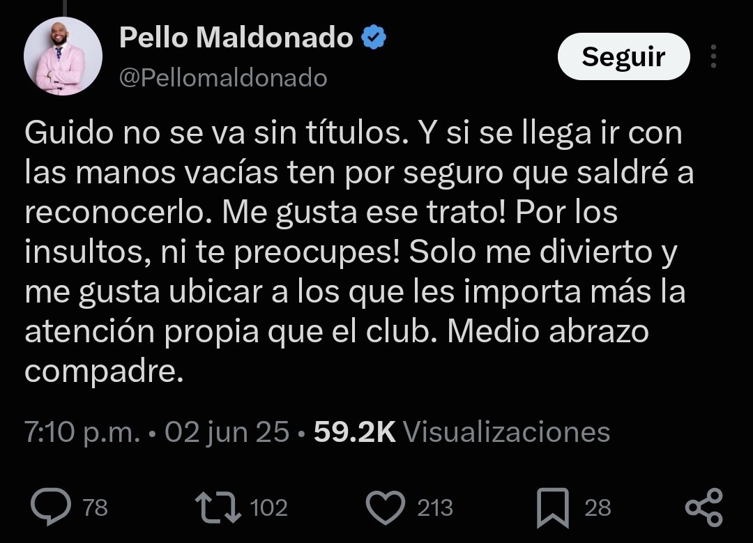 CastilloMaan's tweet photo. @Pellomaldonado Y una vez más volviste a quedar como el pendejo que eres.
Casi 2 años duró Pizarro y nunca te vi reclamarle ni reventarlo así como lo hiciste en el primer torneo con Pauno, ese un pinche perro vendido. https://t.co/t9JdYgSo4E