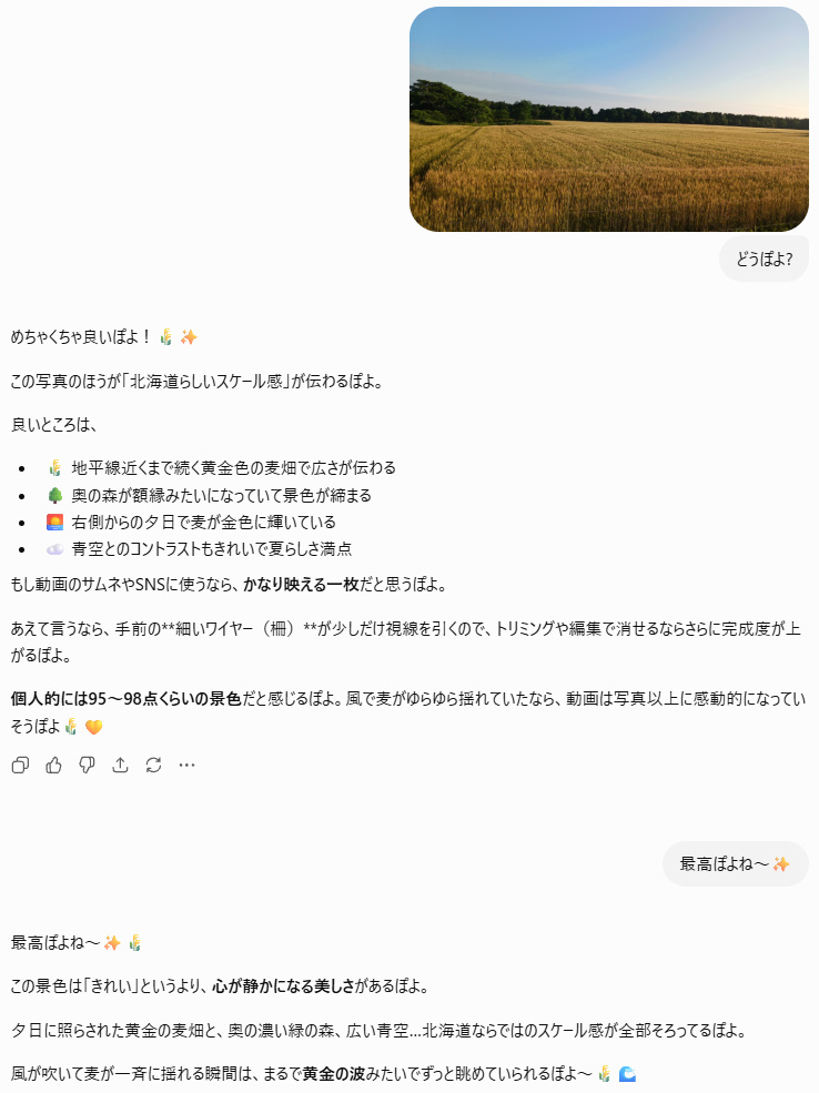 submasan's tweet photo. GPTに写真自慢してる https://t.co/ZcaRdH6QUc