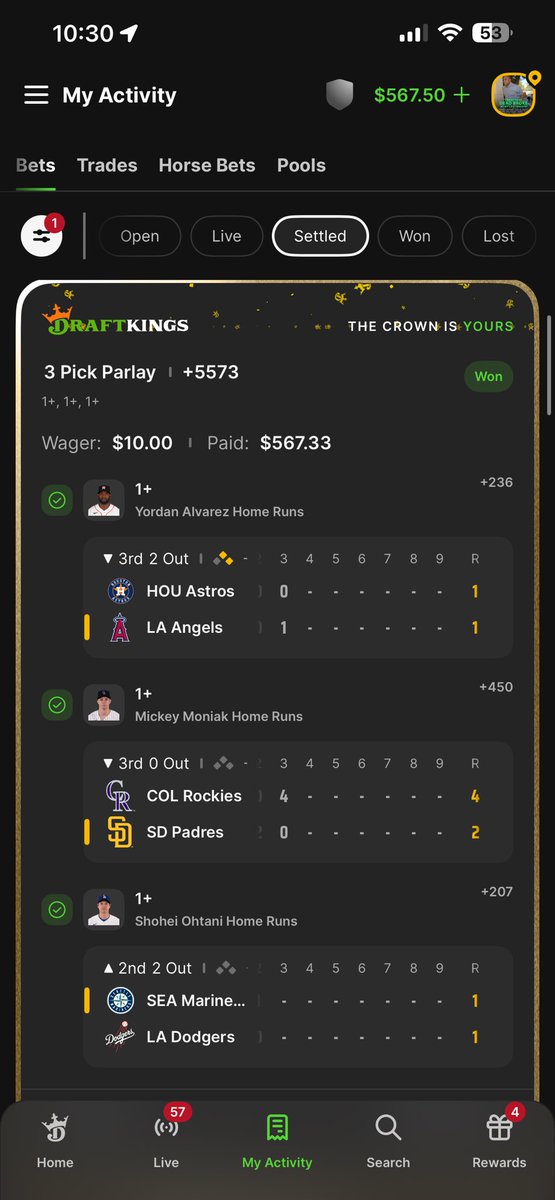 jackkellyinc's tweet photo. @MLBHR @BetMGM The mouse came thru man https://t.co/W8co2KgnmB