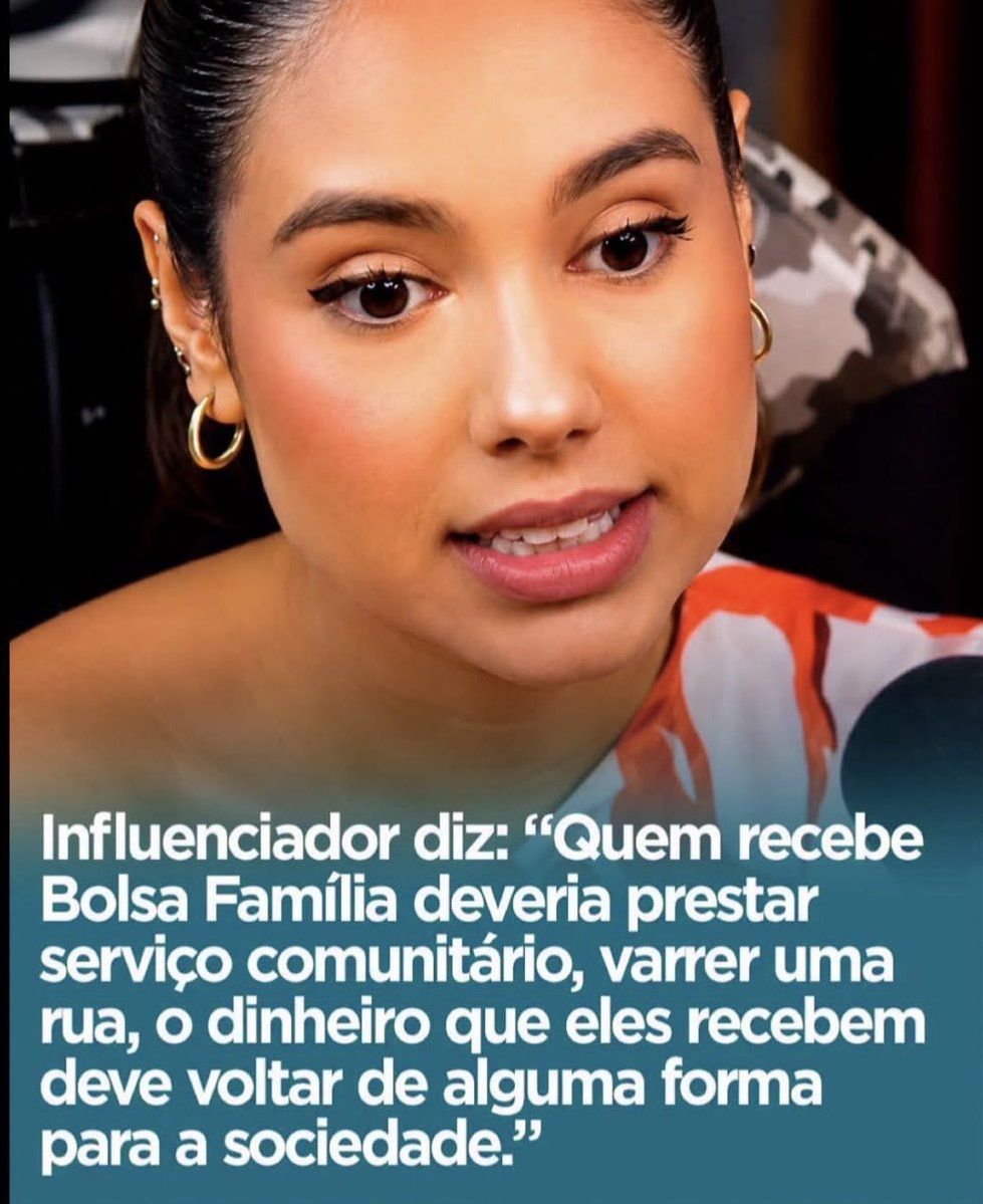 RubenirCadernal's tweet photo. Lorena Comeron provocou um intenso debate nas redes sociais ao defender mudanças nas regras do Bolsa Família durante participação no podcast Conversa com Excelência. Lorena afirmou “Quem recebe o Bolsa Família deveria ajudar a população, varrer ruas, escolas, ou estar estudando”. https://t.co/oMNnufodvt
