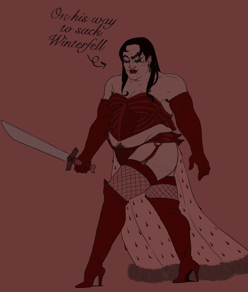 catboytheon's tweet photo. Wanted to jump on the Ramsay in his cunty Bolton armor trend so I’m posting this old ass sketch https://t.co/ZZhYxzIett