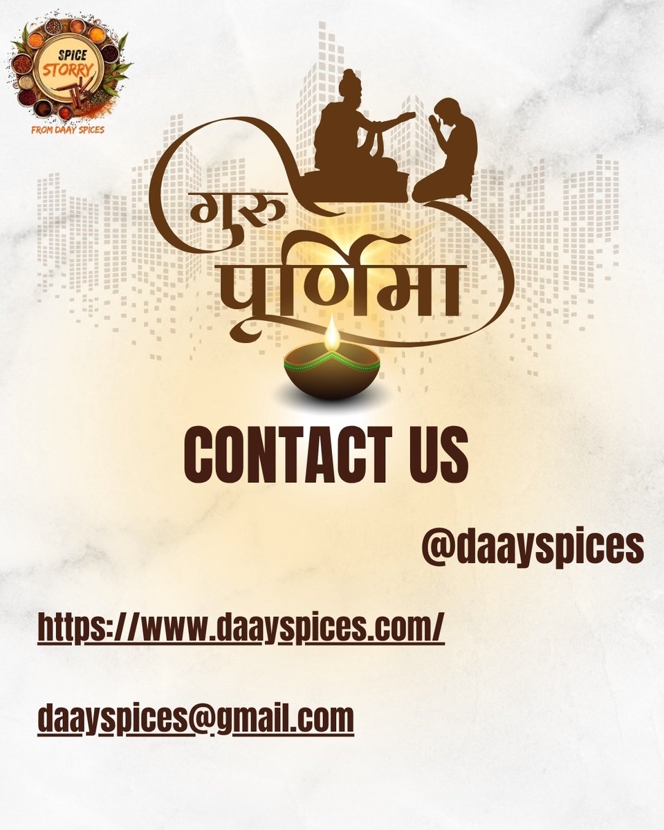 Spicestorry's tweet photo. 🌕 On Guru Purnima, we bow to the gurus who taught us the art of taste, tradition, and togetherness 🙏 May their wisdom add the perfect flavor to your life, just like Kerala spices add to your food 🌶️ Spice Storry by Daay Spices.
#GuruPurnima #GuruPurnima2026 #SpiceStorry https://t.co/mLKp3TaV5P