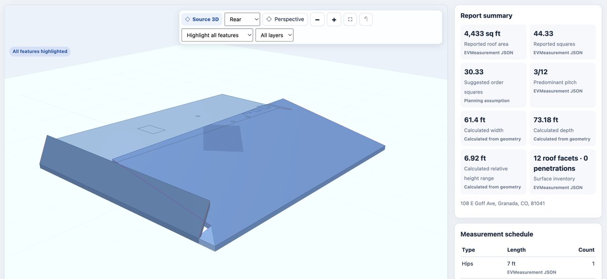 jedediahwhite's tweet photo. Today’s projects involved writing a web function to collect roof data from a provided JSON file, which also includes a 3D model for visualization. #codex #coding #threejs https://t.co/MvHXIzGstK
