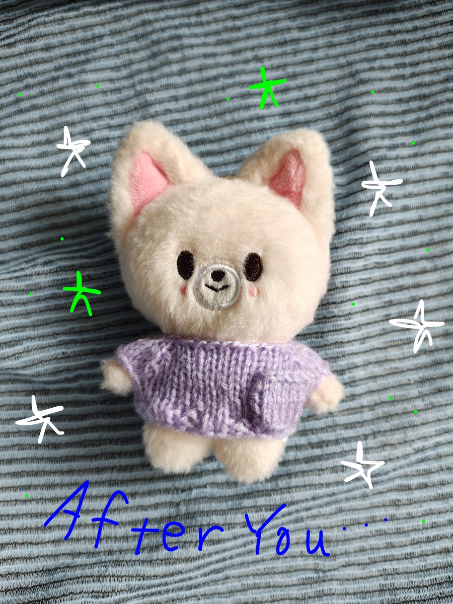 ware3rachapen's tweet photo. After Youのアイエンさん💜
ラベンダー🪻色似合うね💜フォクシニちゃん😍
背中に⭐️のワンポイント付けて前後を入れ替えて着るのも🆗
おしゃれさん🦊でしょ!
#StrayKids #스트레이키즈
#THIS_AND_THAT
#AfterYou https://t.co/8GwH7GWqX9