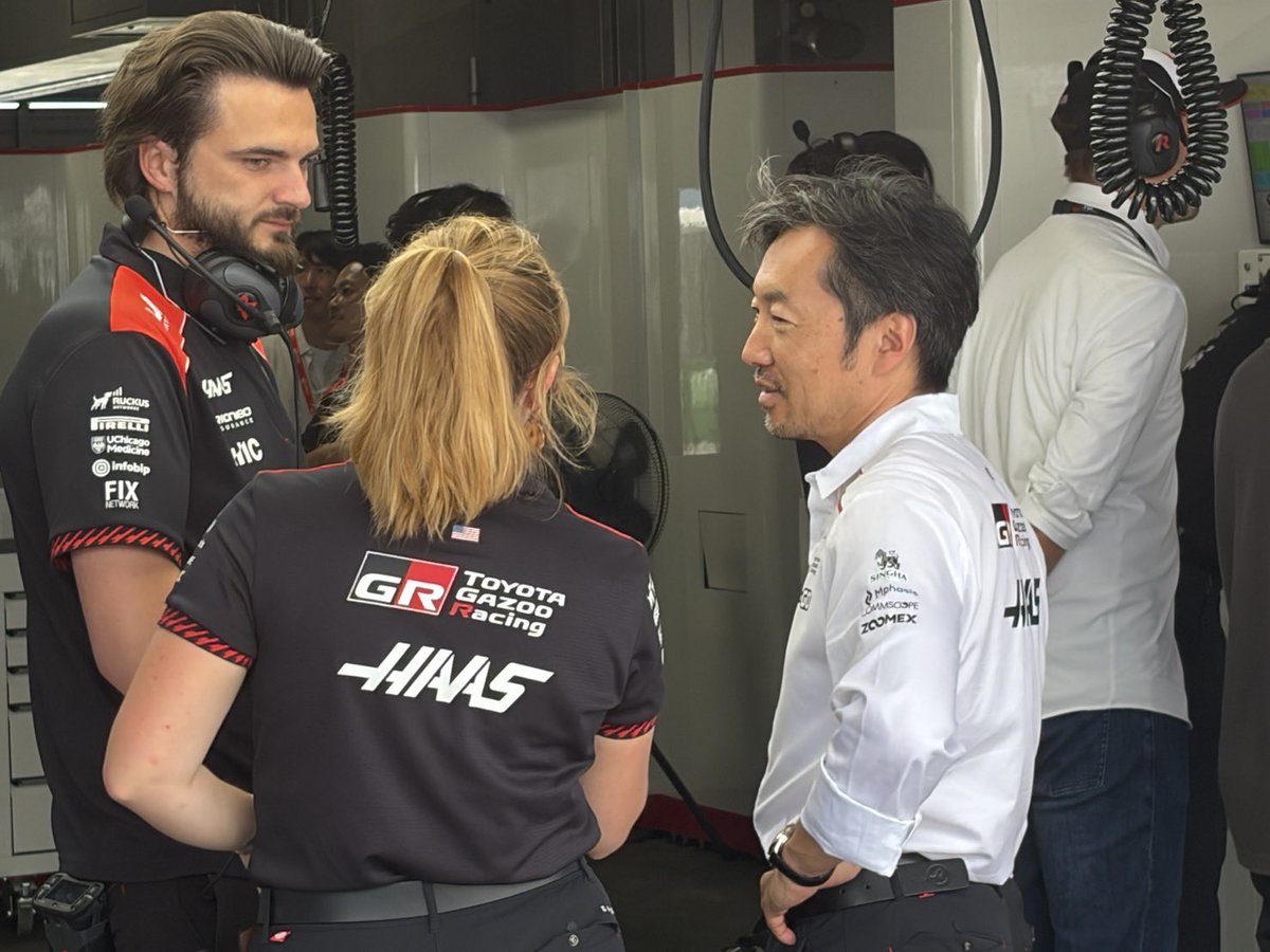 cx_motorsports's tweet photo. TGRハースTPC2日目🏎️💨

#福住仁嶺 選手走行中🤩

気温、路面温度ともに上昇⤴️
タイヤを冷ましながらの周回が続きます☀️

#f1fujitv #f1jp #f1 #FOD #f1fujinext https://t.co/U24v6VpiuM
