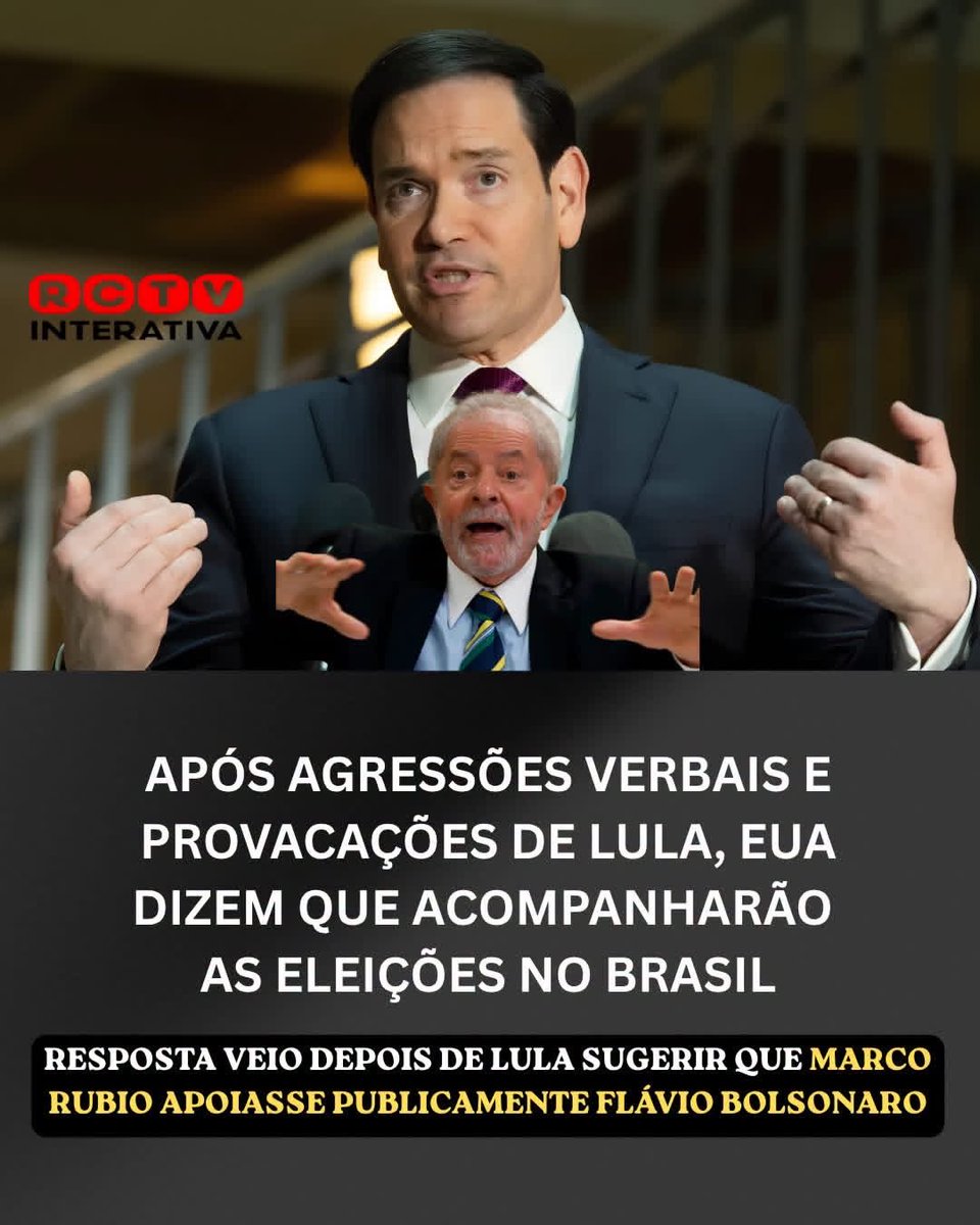 RubenirCadernal's tweet photo. Os EUA respondeu após Lula provocar o secretário americano, Marco Rubio, durante um evento político no Brasil. O governo americano declarou ter interesse no processo eleitoral brasileiro, especialmente em questões relacionadas à liberdade de expressão e à integridade das eleições https://t.co/fqdplt5goU