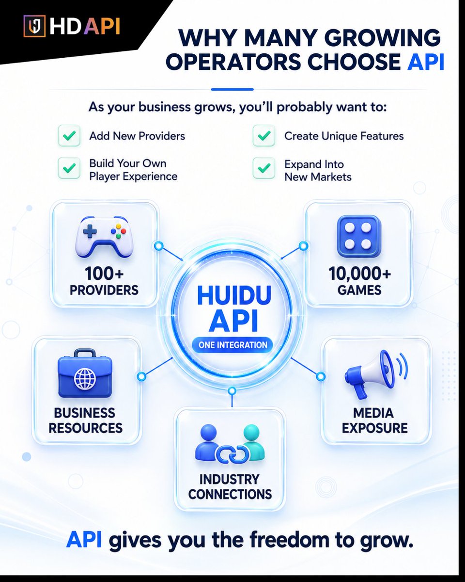 HuiduAPI's tweet photo. API or White Label?
🚀 White Label = Faster launch
🛠 API = Greater flexibility &amp; scalability
The best choice depends on where you want your business to go.
Which would you choose?
#APIIntegration #WhiteLabel #iGaming #GamingPlatform #GamingAPI #GameAggregation #HUIDUAPI https://t.co/kYPkp0pivB