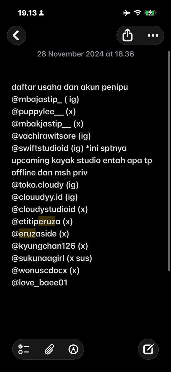 vercatten's tweet photo. 📌 Selama melakukan penipuan, ELZA selalu melibatkan orang-orang terdekatnya untuk menutupi identitasnya, Berikut adalah akun-akun yang dipakai ELZA untuk nipu. 

⬆️ NEW @bizzlezip 

( Untuk kasus-kasus penipuan dgn akun dibawah ini, banyak juga kok thread nya, cek aja di search bar muncul semua )