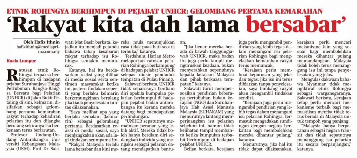 ukm_my's tweet photo. 5. Rakyat Kita Dah Lama Bersabar (Harian Metro)
6. The High Cost Of Herd Mentality (The Sun)

#UKMDiMedia
#UKMNewsClipping
#UKMNews https://t.co/SQ5XuSo4NT