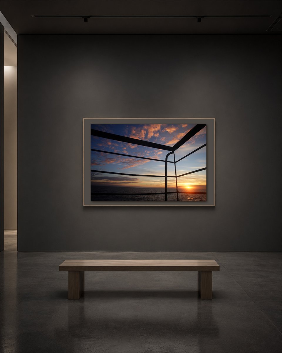 Mashkova_'s tweet photo. Sunset Construction.
Stoic low-key mood for an intellectual study or home library. The rigid geometry of the structure frames a golden sunset over a dark ocean, visualizing complete focus and absolute internal control
#DarkAcademiaArt #TechInterior #MinimalistHome https://t.co/afVZcSmwoO