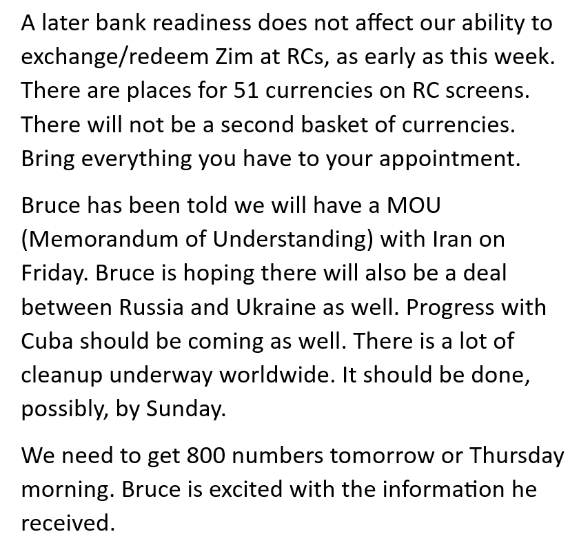 ChristineEM2000's tweet photo. Bruce has some great RV intel tonight and an interesting theory about us going to Redemption Centers (RCs) before banks start to exchange currencies at new rates. https://t.co/ciSuqwvXoE