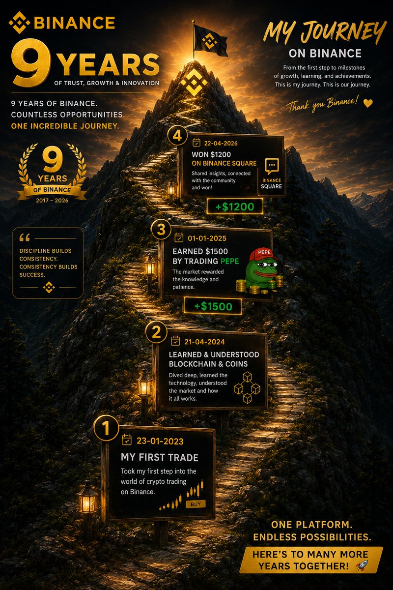 Taarabt32's tweet photo. @binance #BinanceTurns9 https://t.co/D6VrESWTyJ
