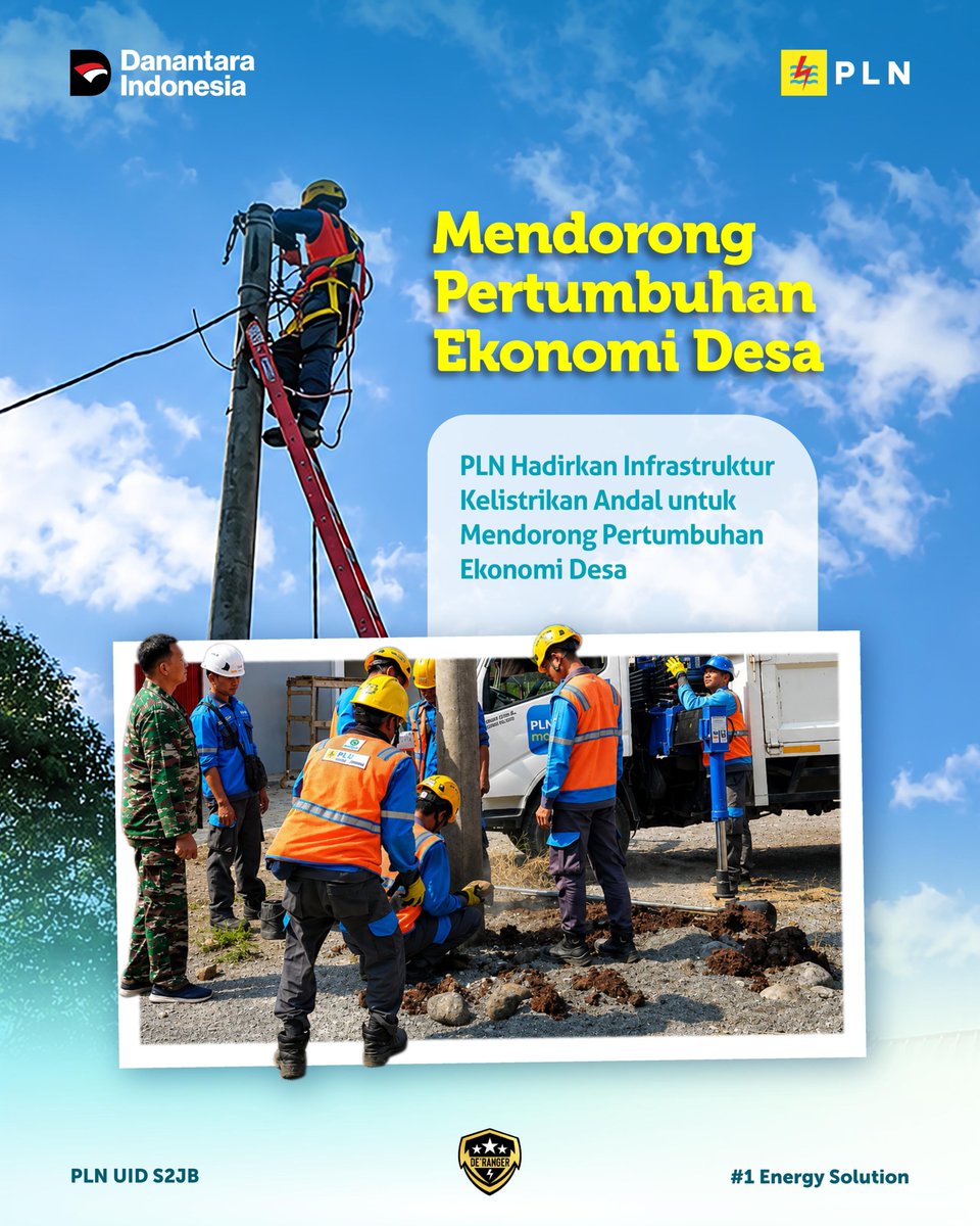 electrizen_JMB's tweet photo. PLN Hadirkan Infrastruktur Kelistrikan Andal untuk Mendorong Pertumbuhan Ekonomi Desa

#plns2jb #PoweredByPLN #SinergiUntukEnergi #PLNUntukIndonesia #1EnergySolutions https://t.co/GRiKSAEWrV