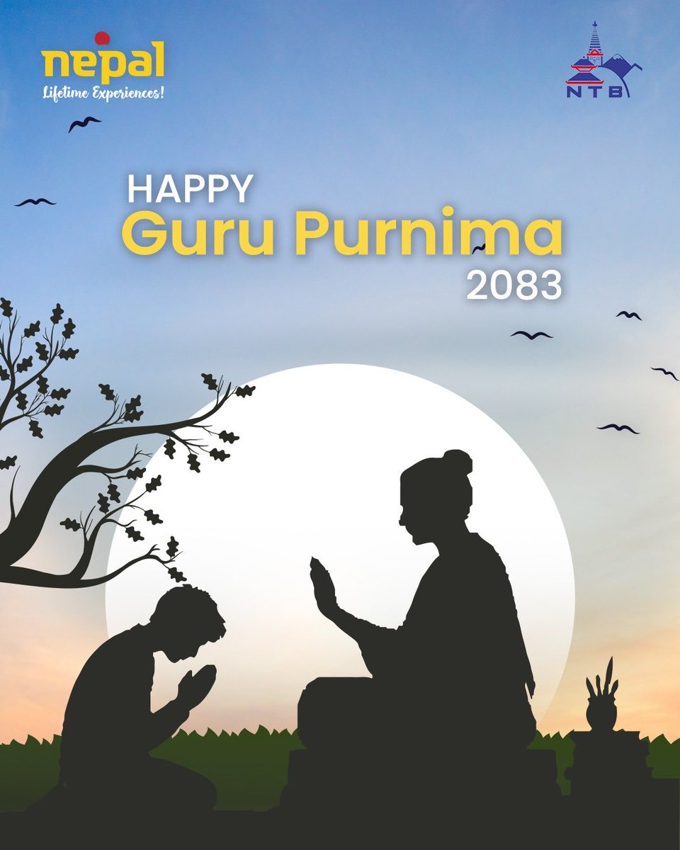 nepaltourismb's tweet photo. गुरु पूर्णिमाको शुभकामना

Happy Guru Purnima 

#GuruPurnima #LifetimeExperiences #NepalNOW #VisitNepal #photoNepal https://t.co/3NWiGH3km4