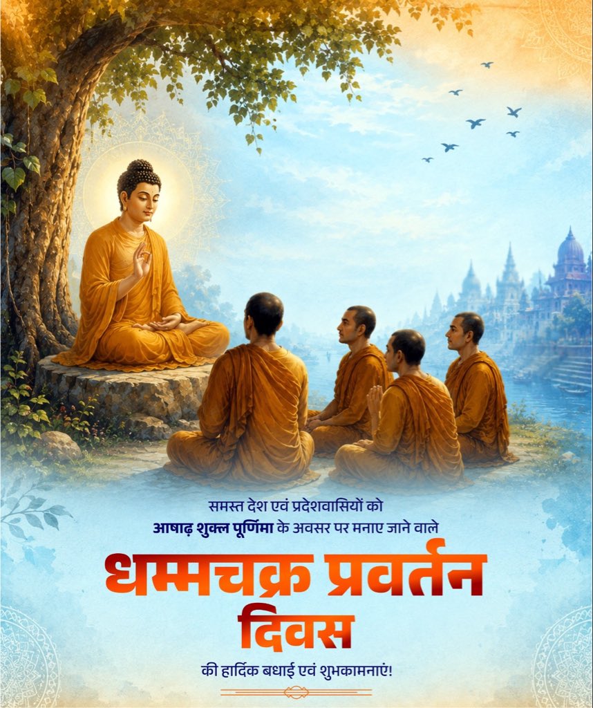 bjpvnsmahanagar's tweet photo. समस्त देश एवं प्रदेशवासियों को आषाढ़ शुक्ल पूर्णिमा के पावन अवसर पर मनाए जाने वाले 'धम्मचक्र प्रवर्तन दिवस' की हार्दिक बधाई एवं शुभकामनाएं! https://t.co/l2mKWz7WNj