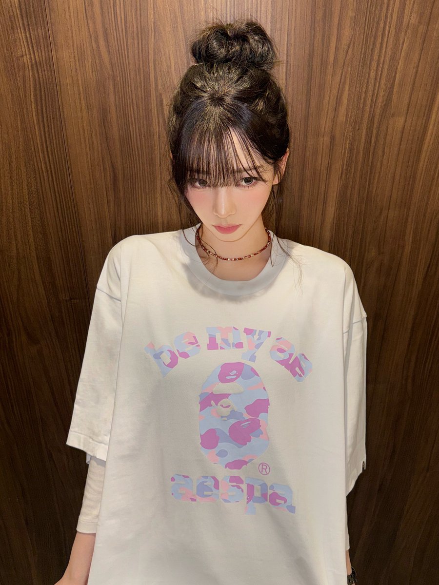katarinyaebluu's tweet photo. aespa x BAPE https://t.co/ZxRyJ0Qzz2
