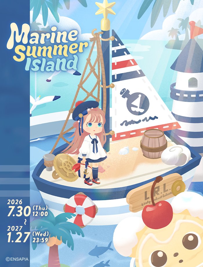 newLivlyIsland's tweet photo. 👑ニューマハラショップ👑　　
　  新アイテム入荷予告

【#MarineSummerIsland】
アイランド・ファッションアイテムが
7/30(木)12:00に入荷予定✨

青い空に白い雲、どこまでも広がる大きな海🚢
リヴリーたちと一緒に素敵な夏を満喫しましょう☀️

明日の入荷をお楽しみに🛟

#リヴリー https://t.co/urWpb1siYt
