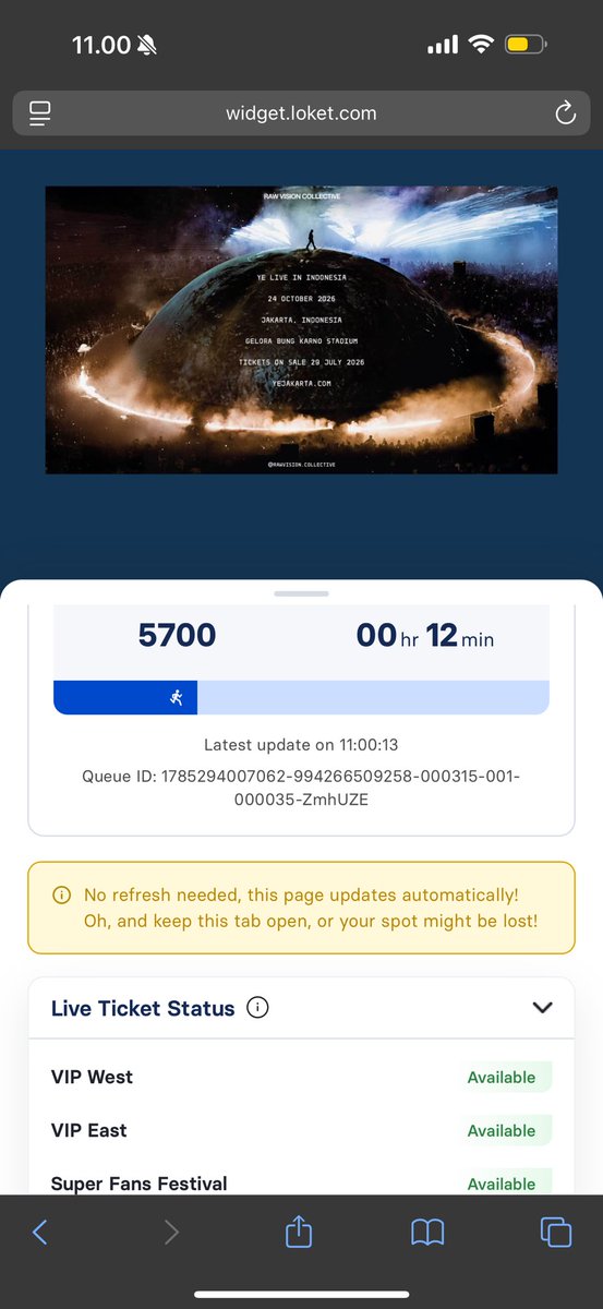 bearslattes's tweet photo. WTS KANYE WEST JAKARTA YE TOUR JKT

FEE 150k/tix https://t.co/sLcS0iY5rz