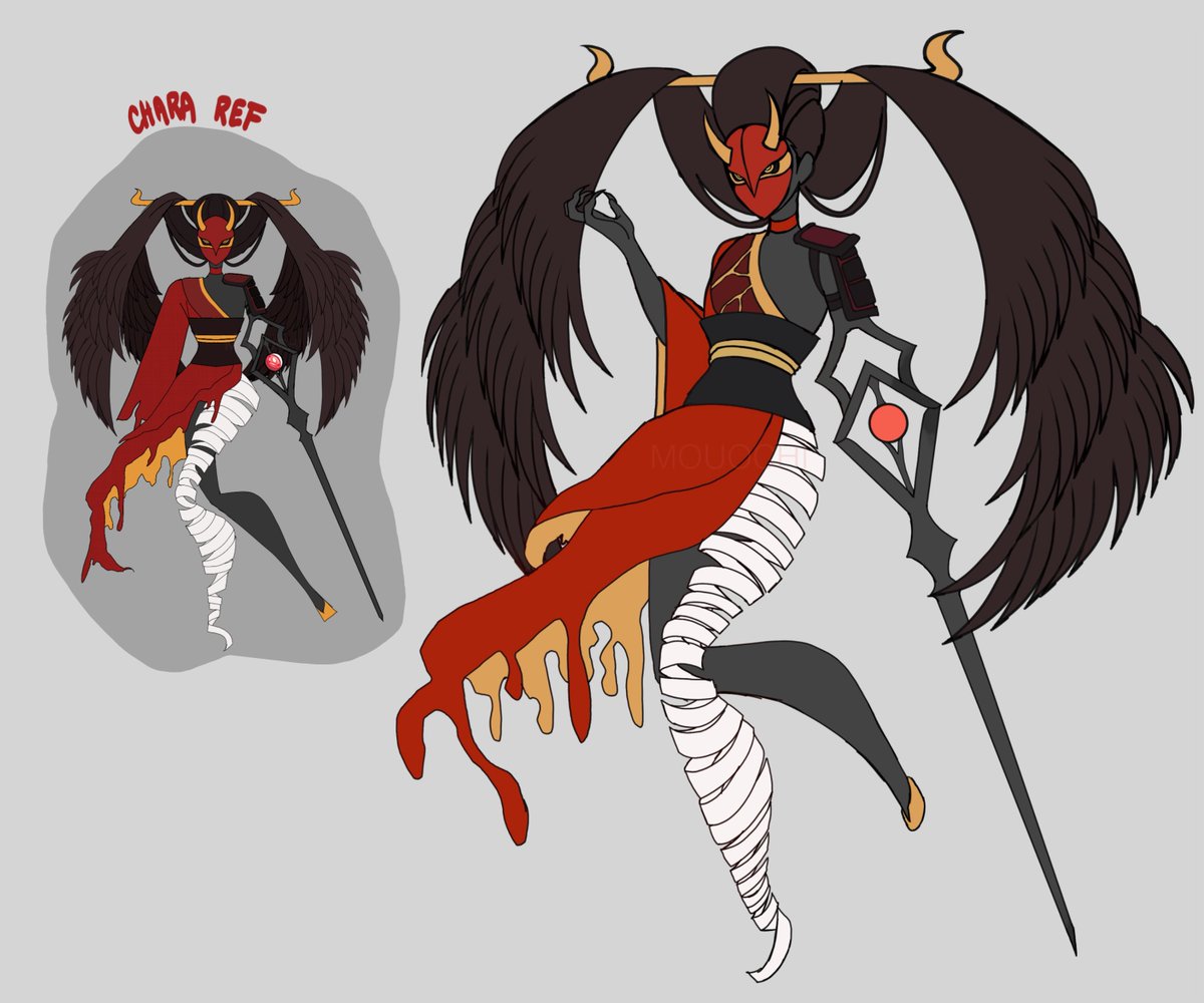 mouochi's tweet photo. I might change it up in the near future, currently unsure with this take on Ayame's persona's design aaargh,,,, ,, , https://t.co/KJwwhz5GVI