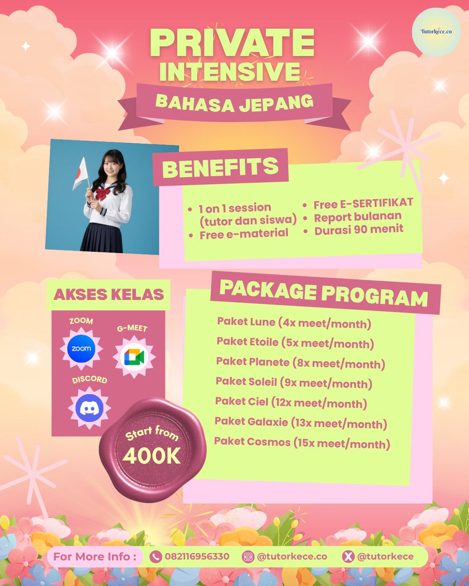 tutorkece's tweet photo. Orang lain udah makin sat-set upgrade skill, kamu masih nyaman nunda-nunda? Mau sampai kapan? 🫠
Yuk mulai sekarang! Kelas Bahasa Asing udah buka pendaftaran nih. Kuota sengaja dibatasi biar belajarnya makin fokus & efektif. Amankan sekarang! 📲
#bealanja #studyacc #lesonline https://t.co/CI41ltvgMy