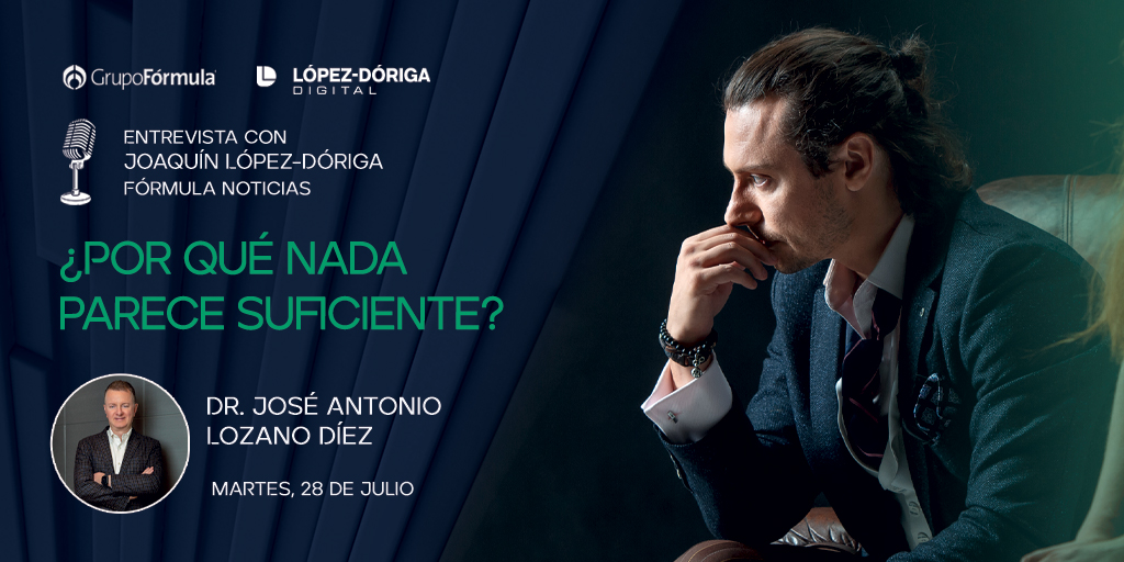 JoseALozanoDiez's tweet photo. El progreso puede darnos más años, más oportunidades y mejores condiciones de vida, pero nunca podrá decirnos para qué vivir. “La felicidad comienza cuando sabemos para qué vivir”: cuando dejamos de perseguir expectativas imposibles y aprendemos a reconocer, con gratitud, el valor de lo que ya somos y poseemos. Porque una vida plena no nace de tenerlo todo, sino de descubrir aquello que da sentido a todo lo que tenemos. Mi comentario semanal con @lopezdoriga #FórmulaNoticia #RadioFormula #Gratitud #FelicidadConPropósito 👉 https://t.co/XgsWXOrQnl
